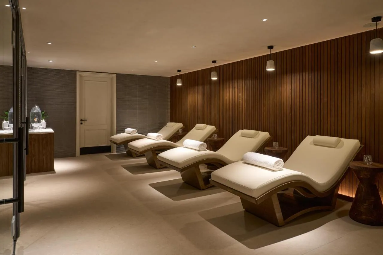 Row of lounge chairs in a waiting area at The Store Oxford